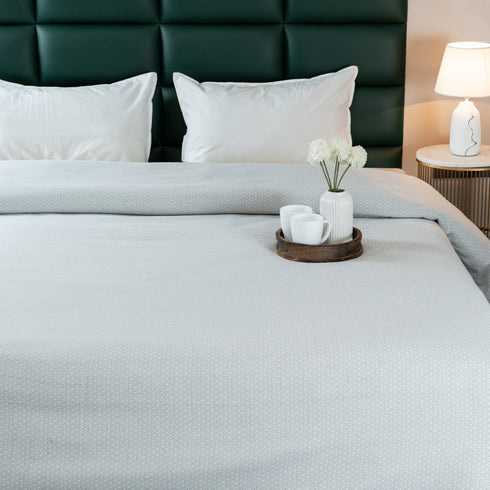 Saral Home Pure Cotton Bedsheet |Breathable Woven Bedspread with Pillow Cover | D MOND pattern |