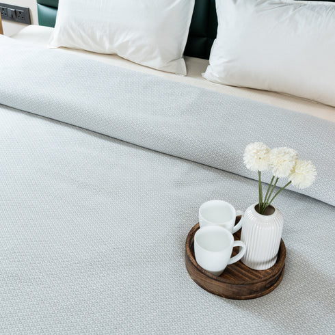 Saral Home Pure Cotton Bedsheet |Breathable Woven Bedspread with Pillow Cover | D MOND pattern |