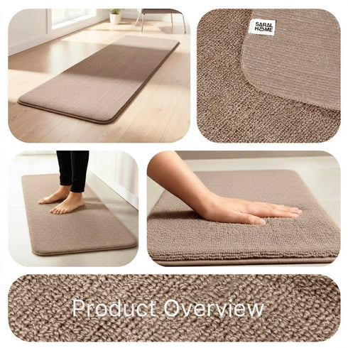 Solid Plain Floor Runner | Soft, Durable & Washable | Ideal for Hallway or Bedside Use