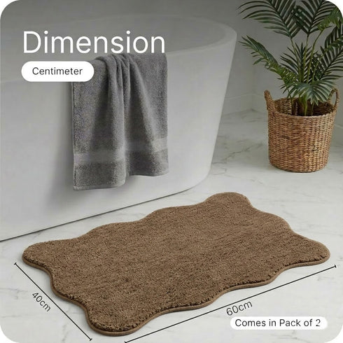 Soft Microfiber Anti-Skid Bath Mat Combo