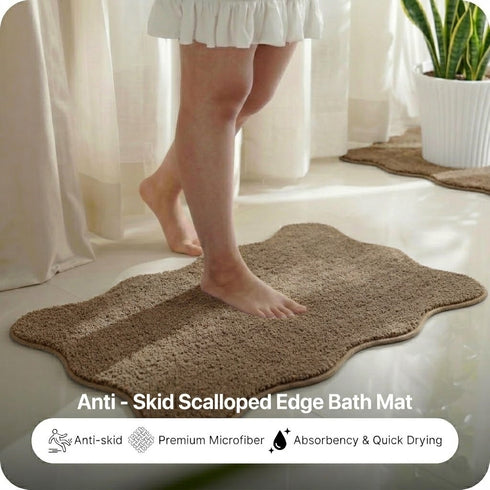 Soft Microfiber Anti-Skid Bath Mat Combo