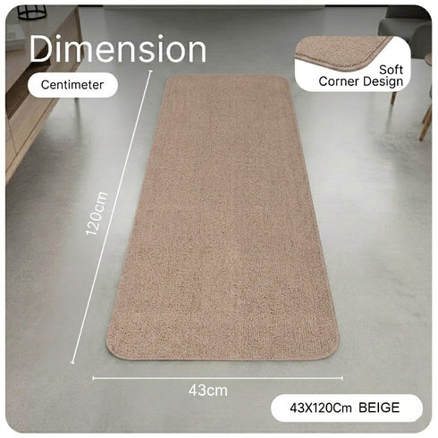 Solid Plain Floor Runner | Soft, Durable & Washable | Ideal for Hallway or Bedside Use