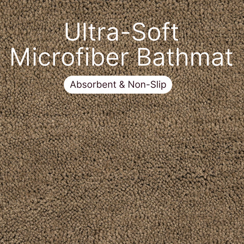 Soft Microfiber Anti-Skid Bath Mat Combo
