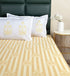SOMA Cotton Rich Bedsheet | Floral & Stripe Woven Bed Sheet | 180 TC (Weight= 400 TC) | Soft & Comfortable Bedsheet for Bedroom
