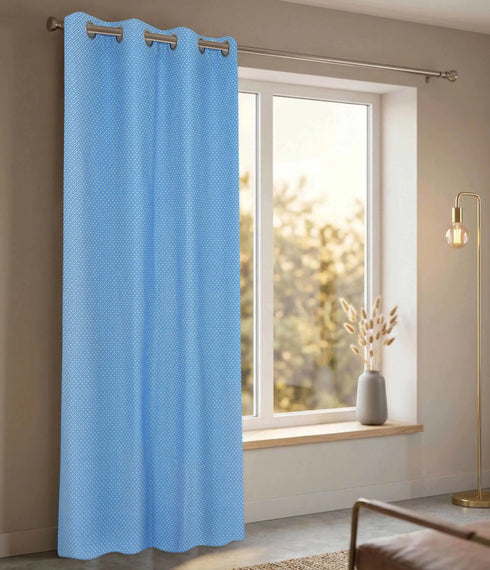 D Mond Pattern Cotton Curtain | Breathable Woven Yarn | Home Living Room Lobby Bedroom|