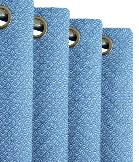 D Mond Pattern Cotton Curtain | Breathable Woven Yarn | Home Living Room Lobby Bedroom|