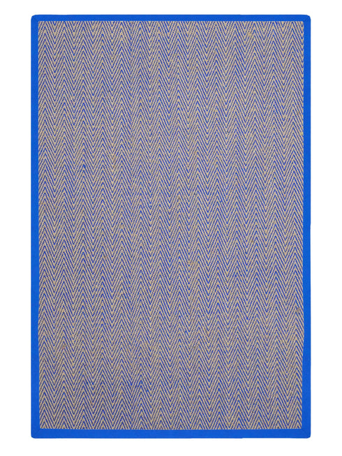 Chevron Jute & Cotton Woven Anti-Slip Strong Border Rug