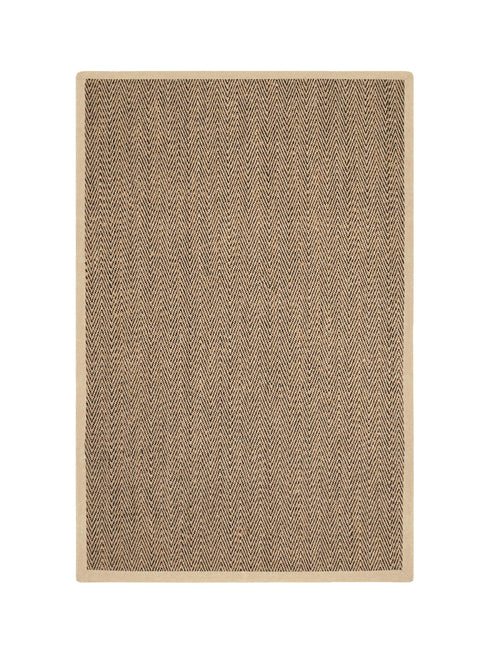 Chevron Jute & Cotton Woven Anti-Slip Strong Border Rug