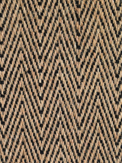 Chevron Jute & Cotton Woven Anti-Slip Strong Border Rug