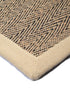 Chevron Jute & Cotton Woven Anti-Slip Strong Border Rug