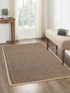 Chevron Jute & Cotton Woven Anti-Slip Strong Border Rug