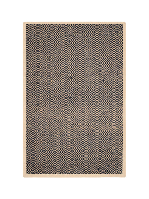 Diamond Jute & Cotton Woven Anti-Slip Strong Border Rug