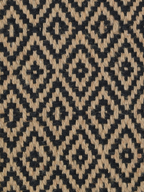 Diamond Jute & Cotton Woven Anti-Slip Strong Border Rug