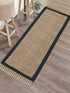 BURWAN - Cotton Jute Woven Strong Anti-Slip Runner with fringe.