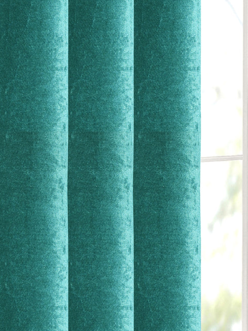 Reversible Glaze Blackout Curtain | Double Sided Satin & Velvet | Washable Non-Fading Non Shrinking