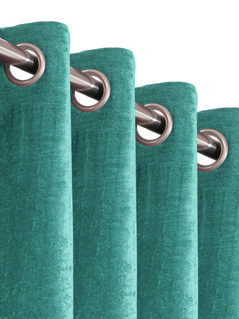 Reversible Glaze Blackout Curtain | Double Sided Satin & Velvet | Washable Non-Fading Non Shrinking