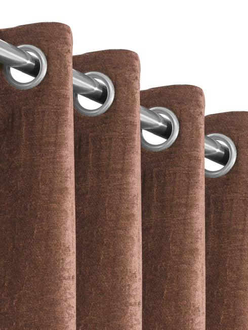 Reversible Glaze Blackout Curtain | Double Sided Satin & Velvet | Washable Non-Fading Non Shrinking