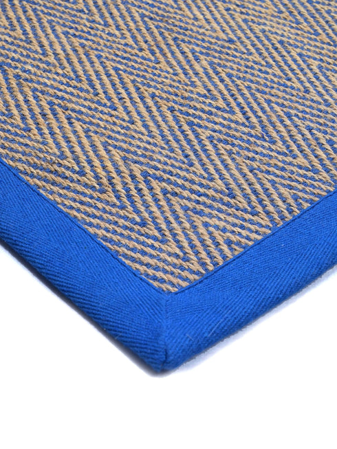 Chevron Jute & Cotton Woven Anti-Slip Strong Border Door Mat