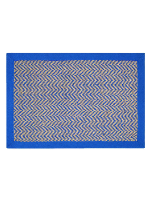 Chevron Jute & Cotton Woven Anti-Slip Strong Border Door Mat