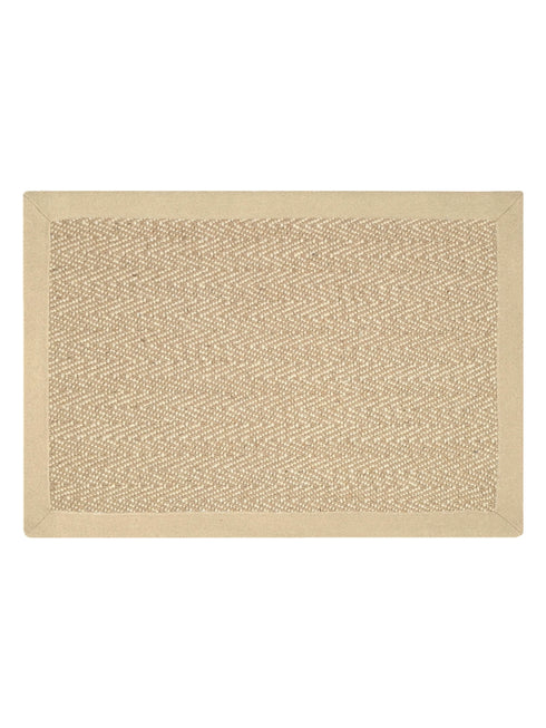 Chevron Jute & Cotton Woven Anti-Slip Strong Border Door Mat
