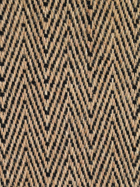 Chevron Jute & Cotton Woven Anti-Slip Strong Border Door Mat