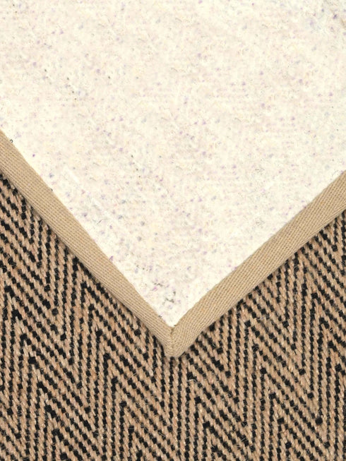 Chevron Jute & Cotton Woven Anti-Slip Strong Border Runner
