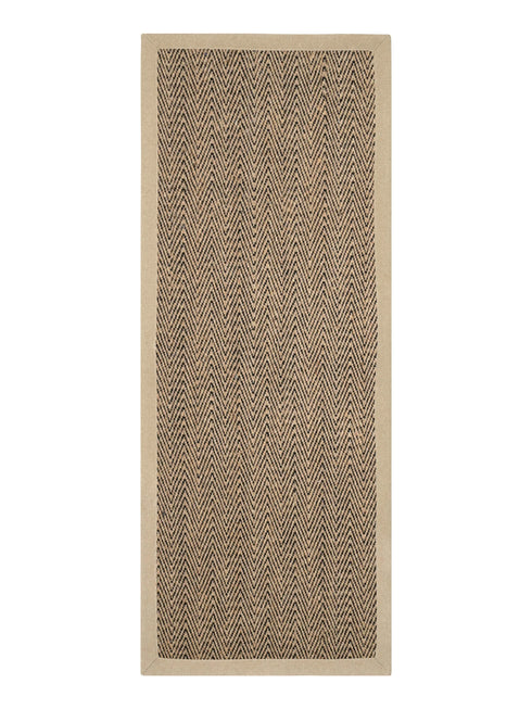 Chevron Jute & Cotton Woven Anti-Slip Strong Border Runner
