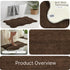 Soft Microfiber Anti-Skid Bath Mat Combo