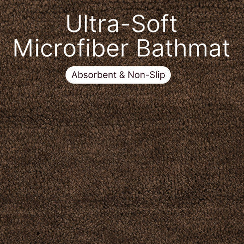 Soft Microfiber Anti-Skid Bath Mat Combo