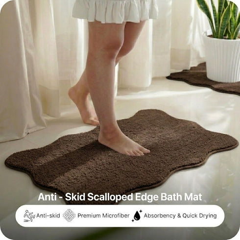 Soft Microfiber Anti-Skid Bath Mat Combo
