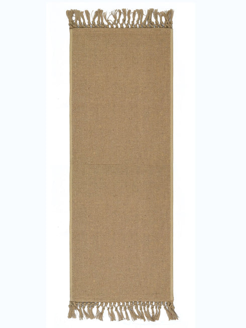 DESH - JUTE Woven Strong Anti-Slip Runner with fringe.