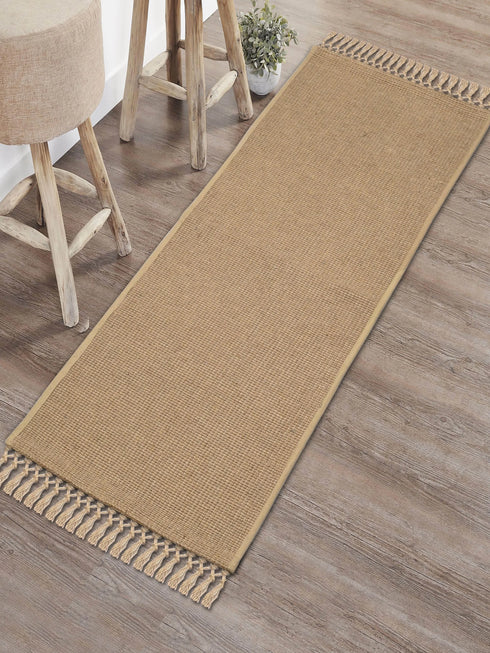 DESH - JUTE Woven Strong Anti-Slip Runner with fringe.