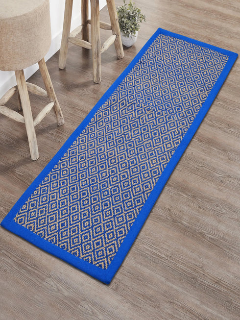 Diamond Jute & Cotton Woven Anti-Slip Strong Border Door Mat
