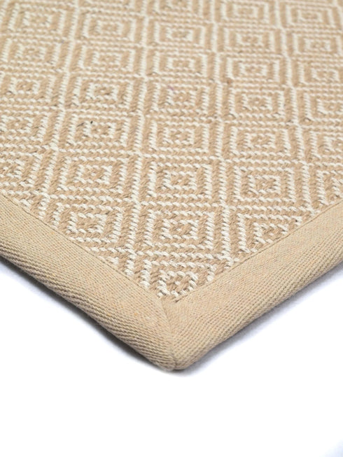 Diamond Jute & Cotton Woven Anti-Slip Strong Border Door Mat