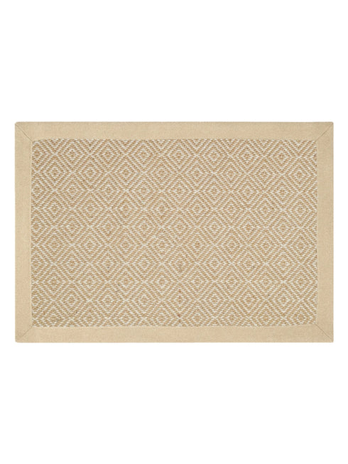Diamond Jute & Cotton Woven Anti-Slip Strong Border Door Mat