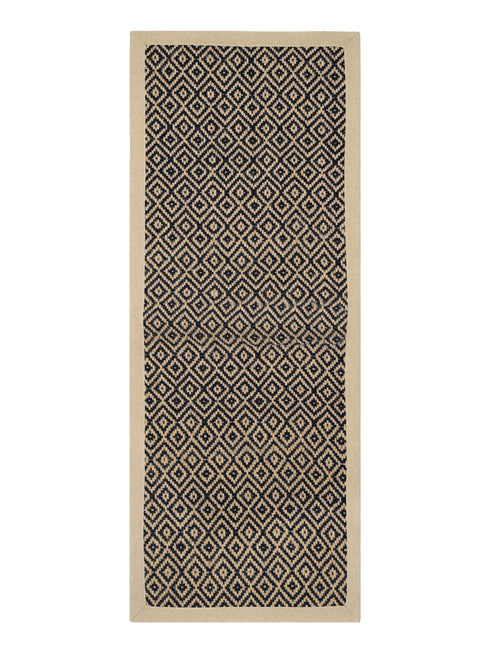 Diamond Jute & Cotton Woven Anti-Slip Strong Border Runner