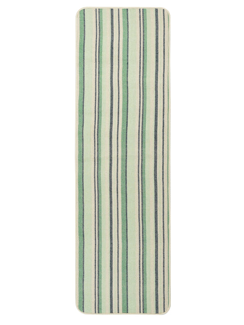 Stripe Cotton Yoga Mat – Breathable & Sweat-Resistant