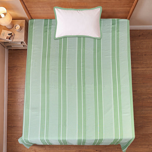 PRESCIO Cotton & Microfiber Flat Bedsheet | 50% Cotton & 50% Microfiber | 180 TC (Weight= 400 TC) | Soft, Breathable, Colorfast, Lint-Free & Quick Dry | Woven Bed Sheet