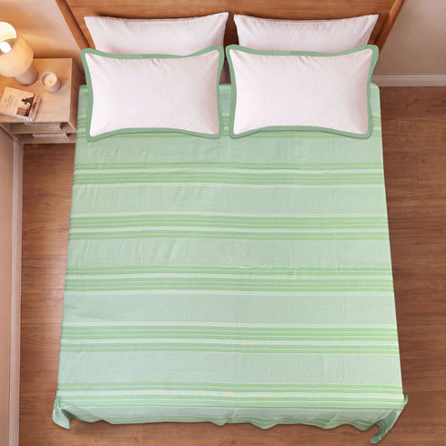 PRESCIO Cotton & Microfiber Flat Bedsheet | 50% Cotton & 50% Microfiber | 180 TC (Weight= 400 TC) | Soft, Breathable, Colorfast, Lint-Free & Quick Dry | Woven Bed Sheet