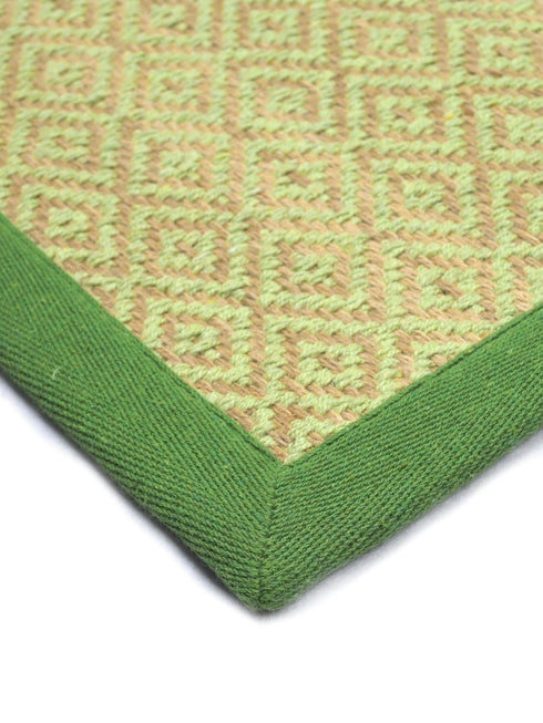 Diamond Jute & Cotton Woven Anti-Slip Strong Border Rug