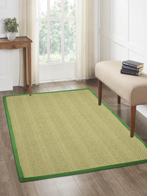 Diamond Jute & Cotton Woven Anti-Slip Strong Border Rug