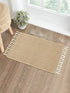 HUGLI - Cotton Woven Strong Anti-Slip Door Mat with fringe