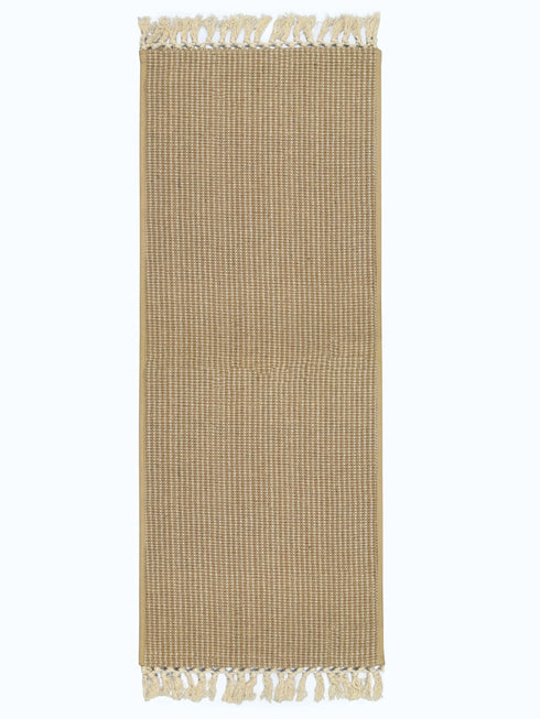HUGLI - Cotton Woven Strong Anti-Slip Runner with fringe