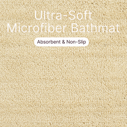 Soft Microfiber Anti-Skid Bath Mat Combo