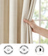 D Mond Pattern Cotton Curtain | Breathable Woven Yarn | Home Living Room Lobby Bedroom|