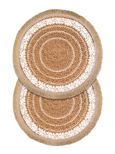 ISAR Table Place Mat Set of 2 | Durable Weave for Dining & Decor