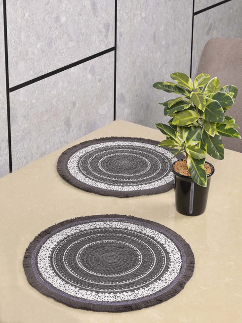 ISAR Table Place Mat Set of 2 | Durable Weave for Dining & Decor