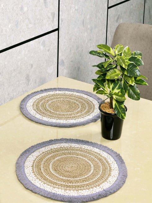 ISAR Table Place Mat Set of 2 | Durable Weave for Dining & Decor