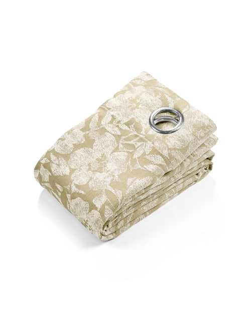 Beige cotton blackout curtains