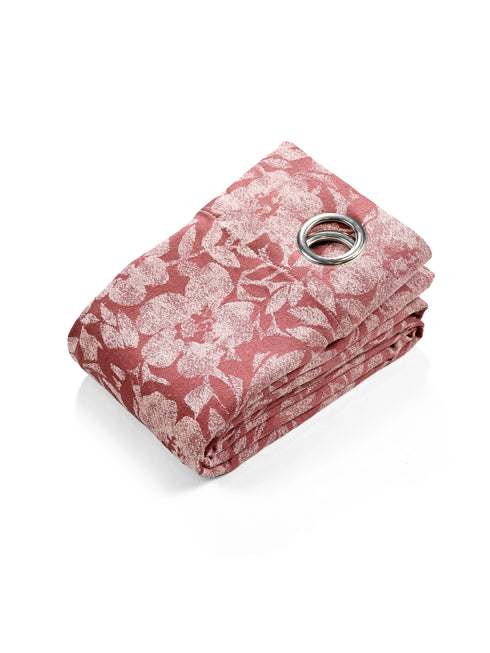 Rust floral curtains